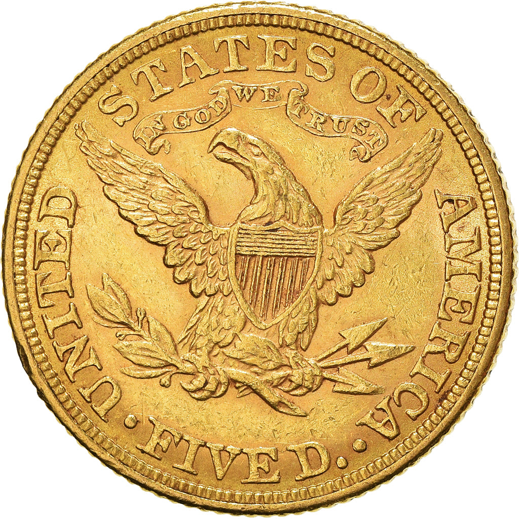 Münze, Vereinigte Staaten, Coronet Head, $5, Half Eagle, 1881, Philadelphia
