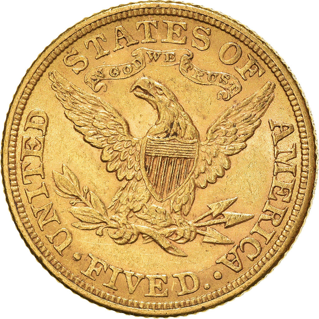 Münze, Vereinigte Staaten, Coronet Head, $5, Half Eagle, 1881, Philadelphia