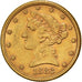 Moneta, USA, Coronet Head, $5, Half Eagle, 1882, U.S. Mint, Philadelphia