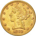 Moneta, Stati Uniti, Coronet Head, $5, Half Eagle, 1882, U.S. Mint