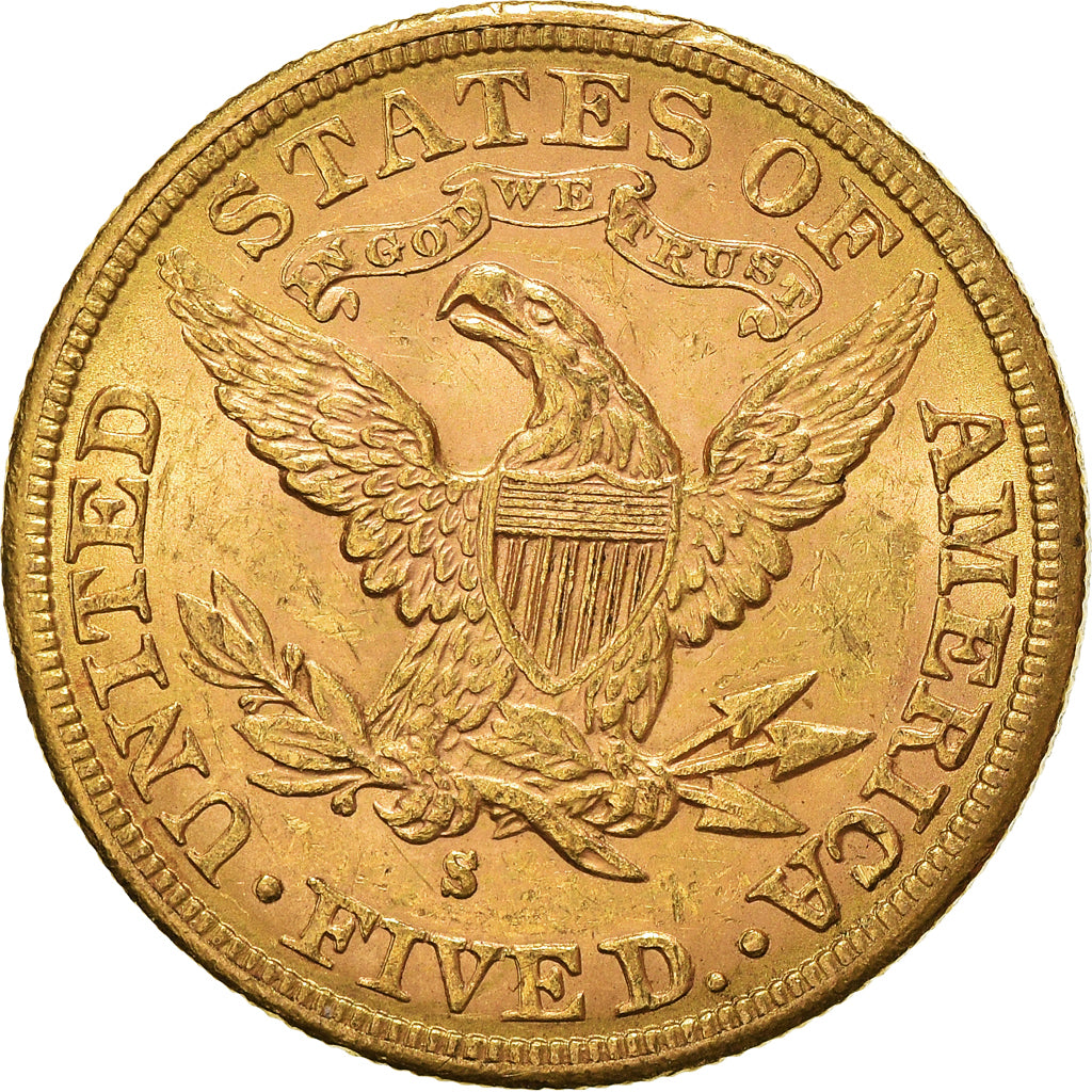 Münze, Vereinigte Staaten, Coronet Head, $5, Half Eagle, 1886, San Francisco