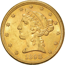 Münze, Vereinigte Staaten, Coronet Head, $5, Half Eagle, 1898, U.S. Mint, San