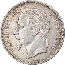 Coin, France, Napoléon III, 5 Francs, 1867, Strasbourg, EF(40-45), Silver