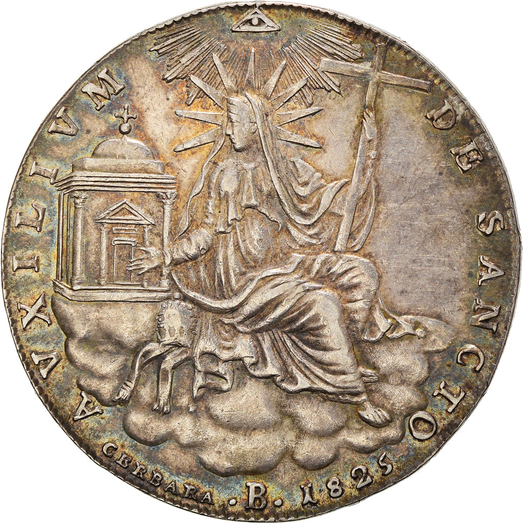 Moneta, STATI ITALIANI, PAPAL STATES, Leo XII, Scudo, 1825, Bologna, SPL-