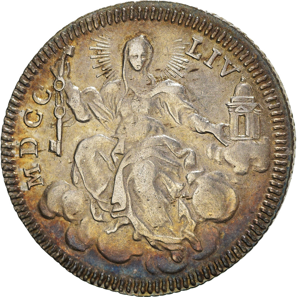 Coin, ITALIAN STATES, PAPAL STATES, Benedict XIV, Doppio (2) Giulio, 1/5 Scudo