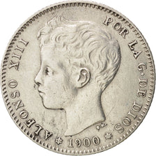 Moneta, Spagna, Alfonso XIII, Peseta, 1900, BB, Argento, KM:706