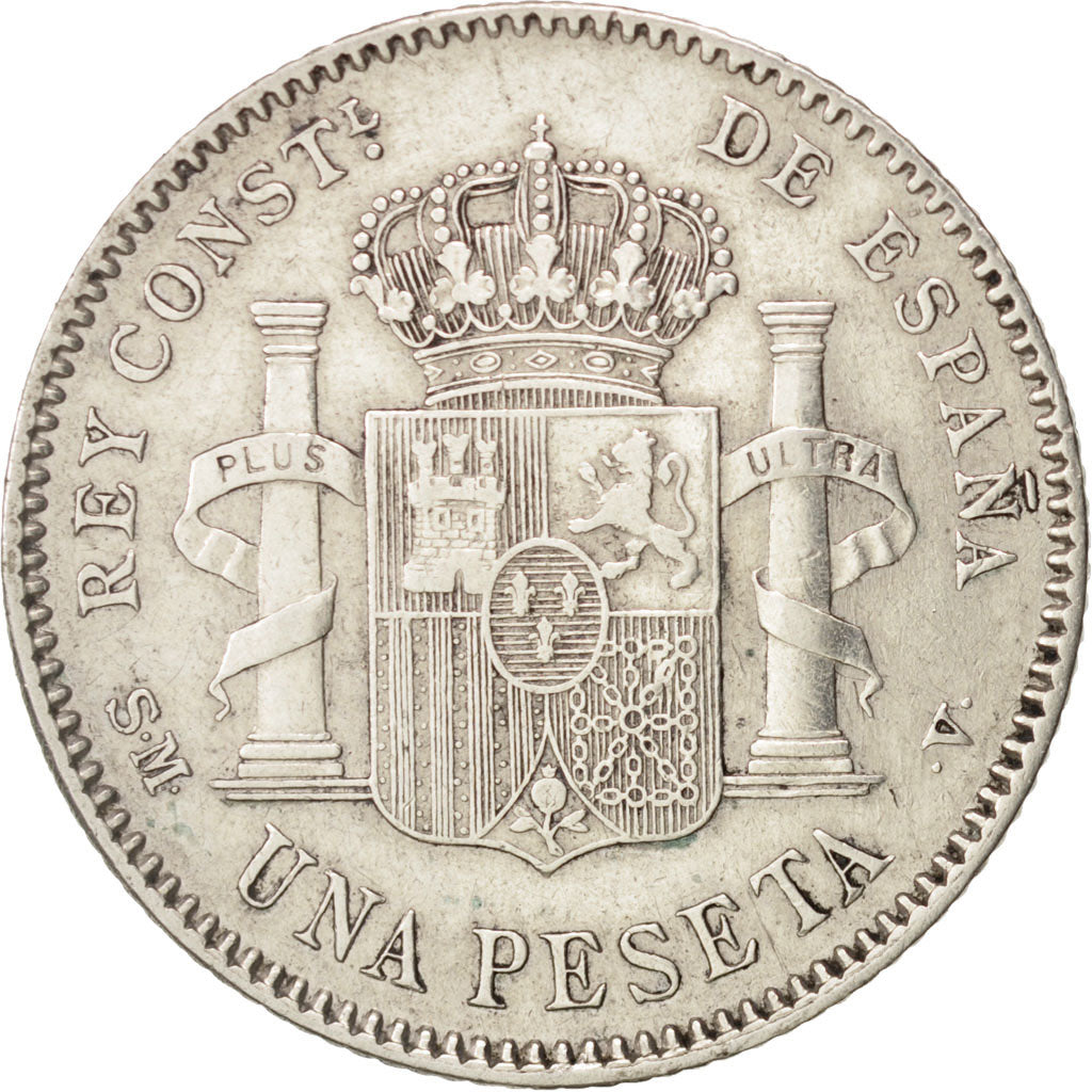 Moneta, Spagna, Alfonso XIII, Peseta, 1900, BB, Argento, KM:706