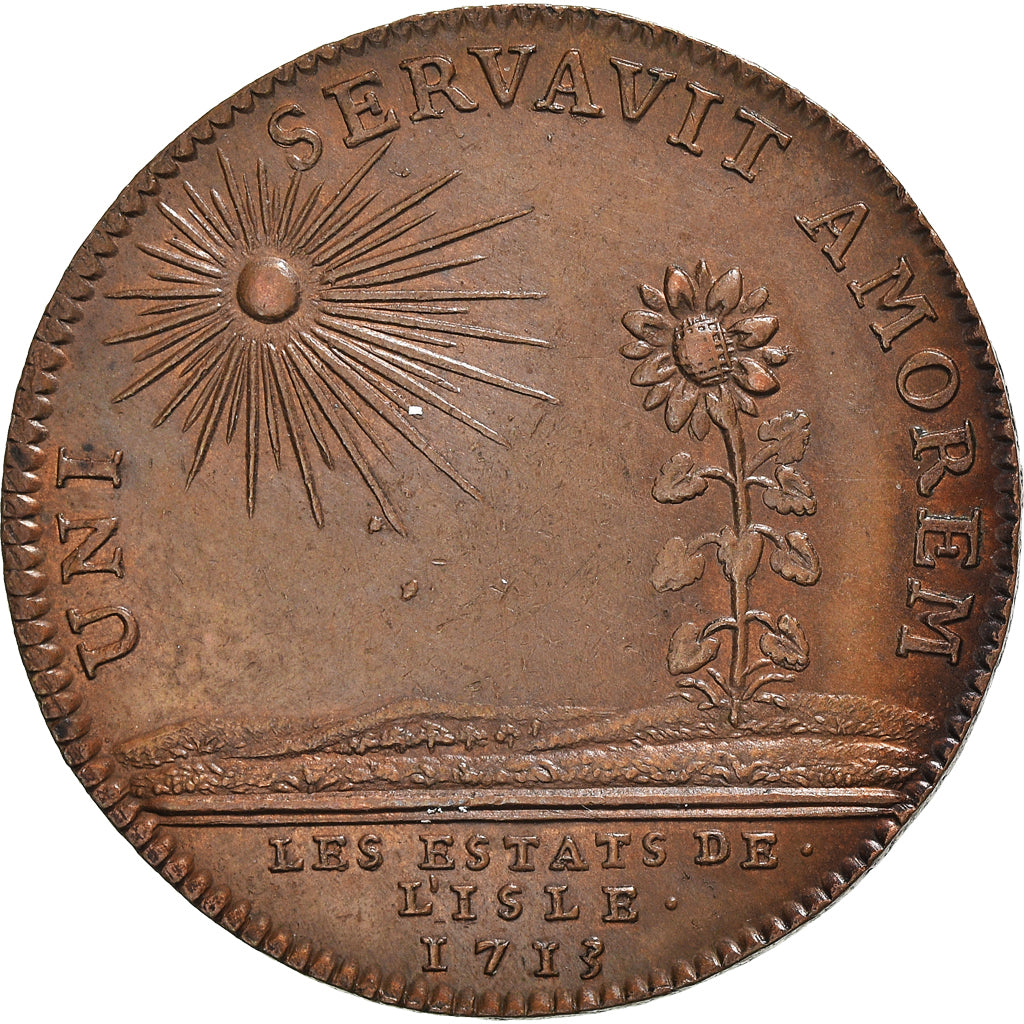 Francja, Token, Królewskie, Ludwik XIV, États de Lille, 1713, AU(55-58)