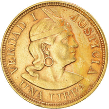 Coin, Peru, Libra, Pound, 1917, Lima, AU(50-53), Gold, KM:207