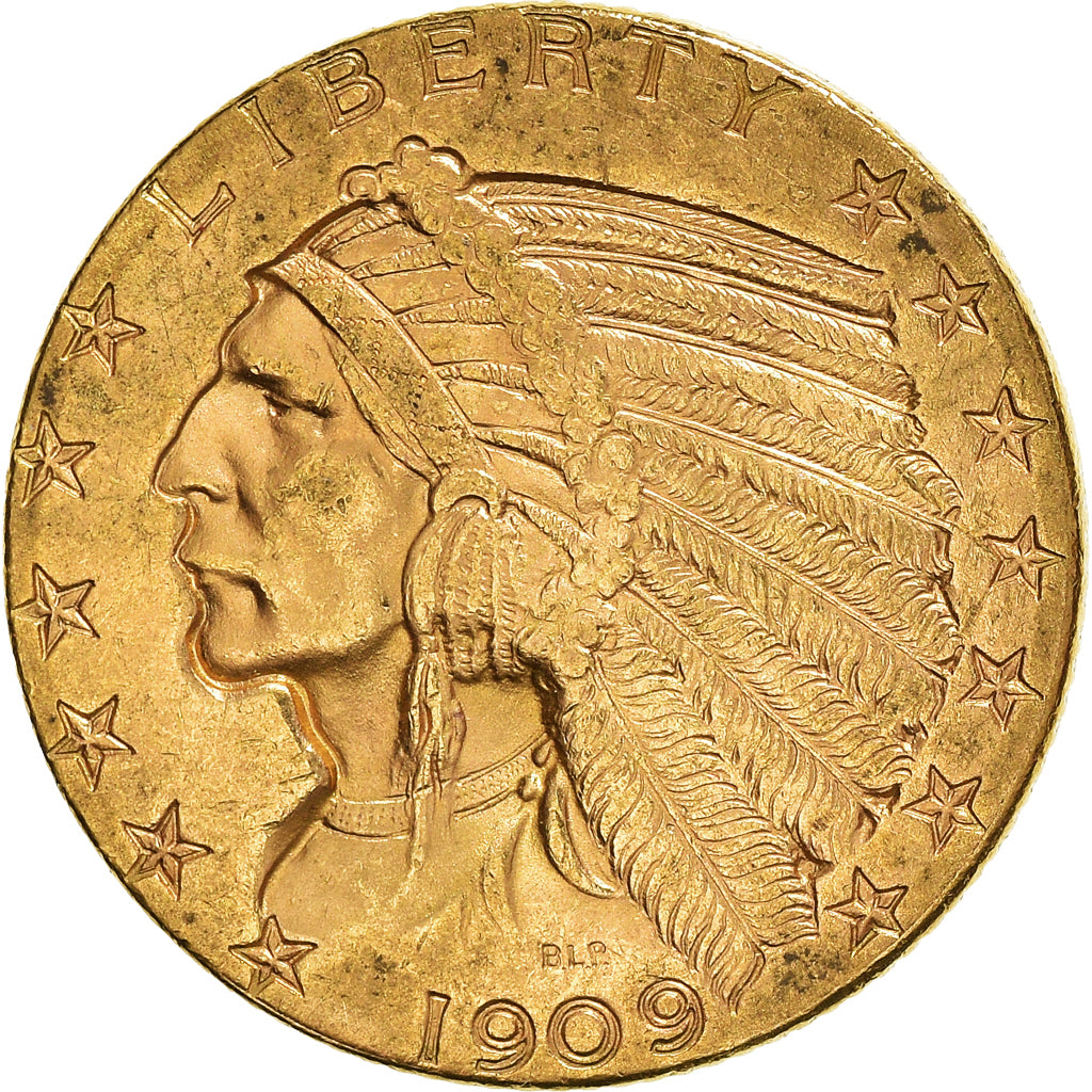 Münze, Vereinigte Staaten, Indian Head, $5, Half Eagle, 1909, U.S. Mint