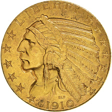 Münze, Vereinigte Staaten, Indian Head, $5, Half Eagle, 1910, U.S. Mint