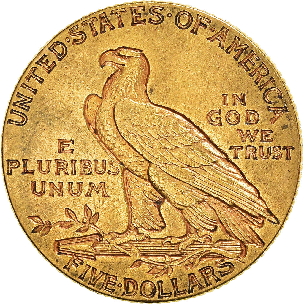 Munten, Verenigde Staten, Indian Head, $5, Half Eagle, 1912, U.S. Mint