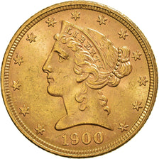 Münze, Vereinigte Staaten, Coronet Head, $5, Half Eagle, 1900, U.S. Mint