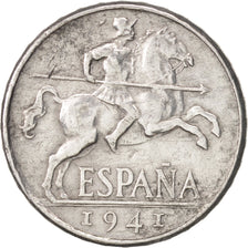 Spain, 10 Centimos, 1941, EF(40-45), Aluminum, KM:766