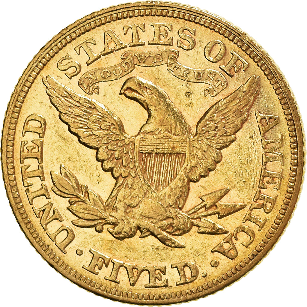 Münze, Vereinigte Staaten, Coronet Head, $5, Half Eagle, 1880, Philadelphia