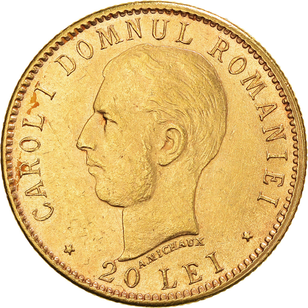 Monnaie, Roumanie, Carol I, 20 Lei, 1906, SUP, Or, KM:37
