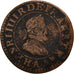 Moeda, França, Henri IV, Double Tournois, 1599, Paris, VF(20-25), Cobre
