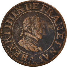 Münze, Frankreich, Henri IV, Double Tournois, 1603, Paris, S, Kupfer