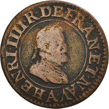 Munten, Frankrijk, Henri IV, Double Tournois, 1606, Paris, FR, Koper, CGKL:222