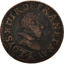 Monnaie, France, Louis XIII, Double tournois, buste juvénile, Double Tournois