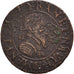 Moneta, Francia, Henri IV, Double Tournois, 1592, Châlons-Sur-Marne, MB, Rame