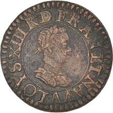 Monnaie, France, Louis XIII, Denier tournois, buste enfantin « petite