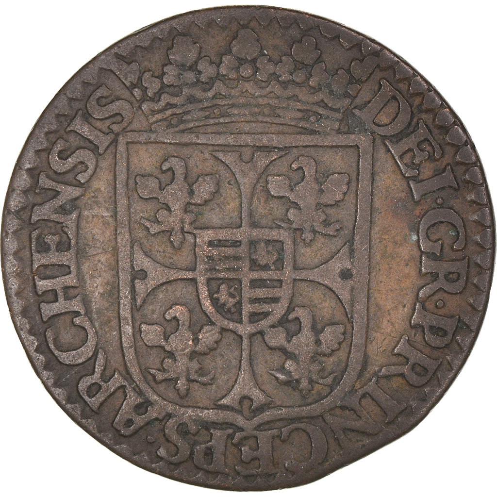 Monnaie, Régions françaises, NEVERS & RETHEL, Charles of Gonzaga, 2 Liard