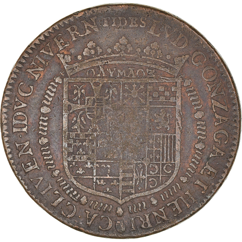 France, Token, Louis de Gonzague et Henriette de Clèves, 1651, VF(30-35)