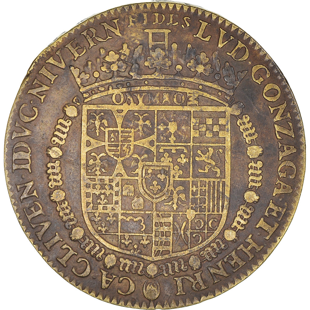 France, Token, Louis de Gonzague et Henriette de Clèves, 1641, EF(40-45)