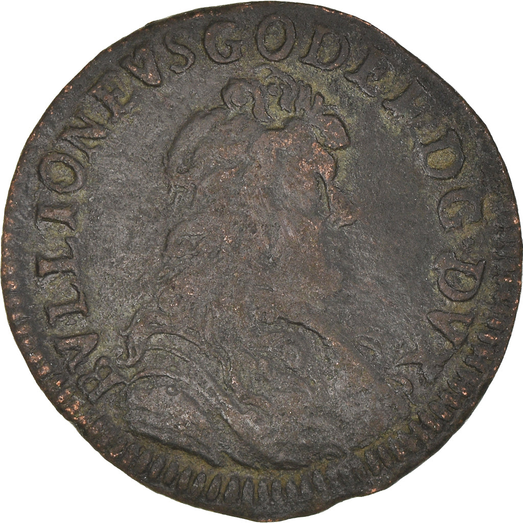 Monnaie, France, Ardennes, Godefroy-Maurice, Double de Franc-c, 1683, TB+
