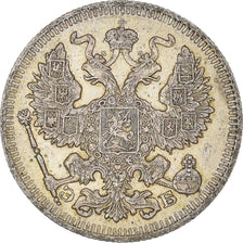 Monnaie, Russie, Nicholas II, 20 Kopeks, 1909, Saint-Petersburg, TTB+, Argent