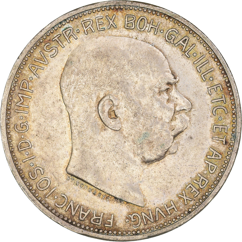 Moneta, Austria, Franz Joseph I, 2 Corona, 1912, AU(50-53), Srebro, KM:2821