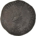 Moneda, Países Bajos españoles, Philip II, Liard, 1585, Tournai, MBC, Cobre