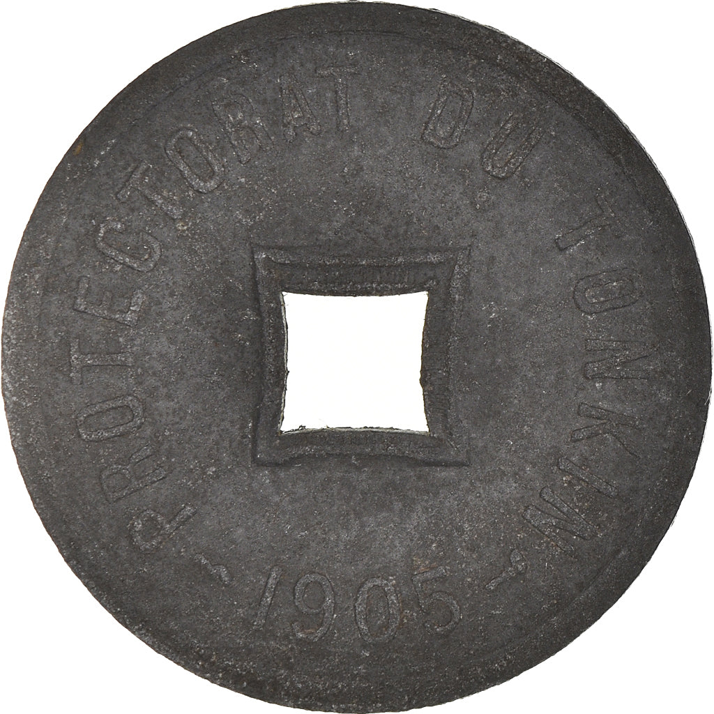 Coin, Tonkin, 1/600 Piastre, 1905, Paris, VF(30-35), Zinc, KM:1