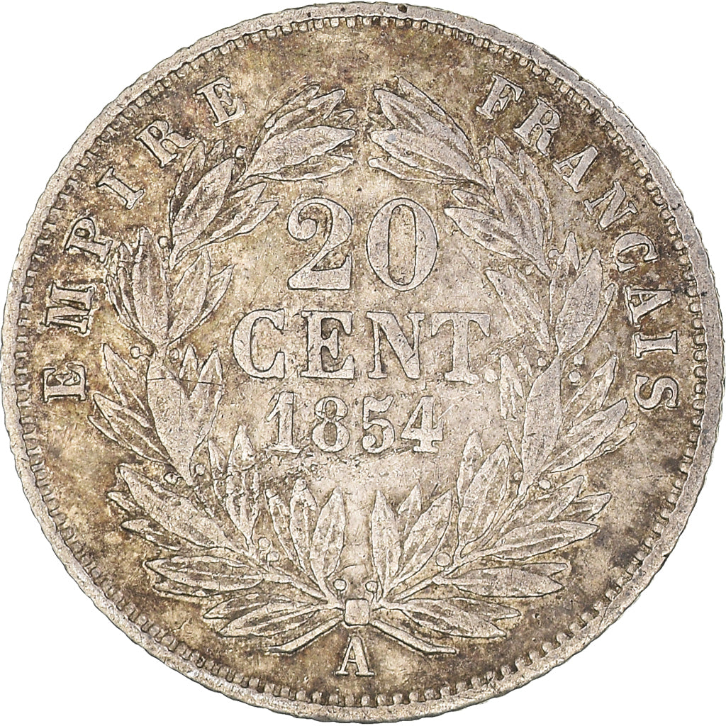 Monnaie, France, Napoleon III, Napoléon III, 20 Centimes, 1854, Paris, TTB