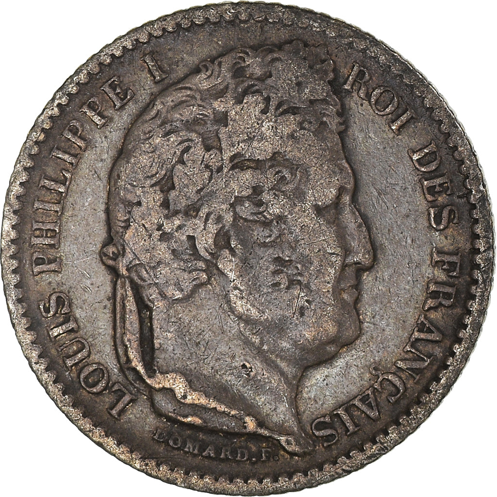 Coin, France, Louis-Philippe, 25 Centimes, 1845, Rouen, VF(30-35), Silver