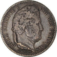 Coin, France, Louis-Philippe, 25 Centimes, 1845, Rouen, VF(30-35), Silver