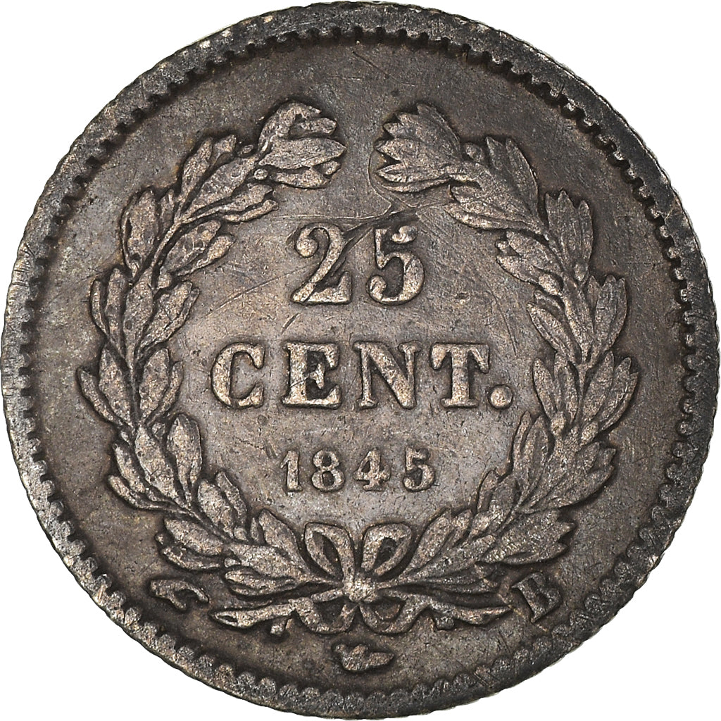 Coin, France, Louis-Philippe, 25 Centimes, 1845, Rouen, VF(30-35), Silver