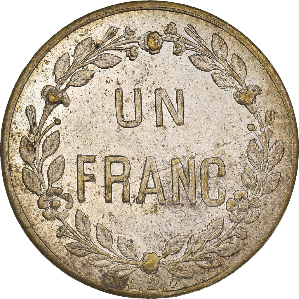 token, France, Littoral Deuxième Lot, Franc, Cie. Des Mines, AU(50-53), Silver
