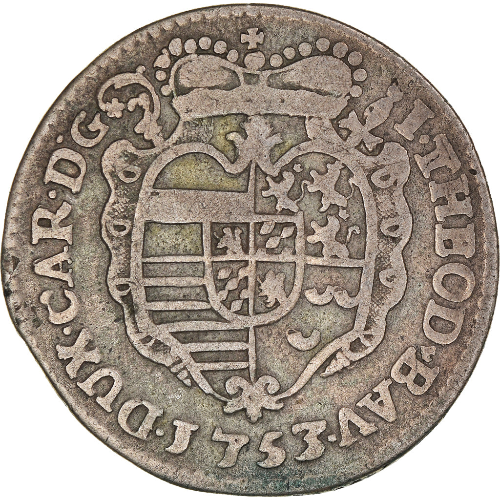 Coin, LIEGE, John Theodore, 2 Escalin, 1753, Liege, F(12-15), Silver, KM:161