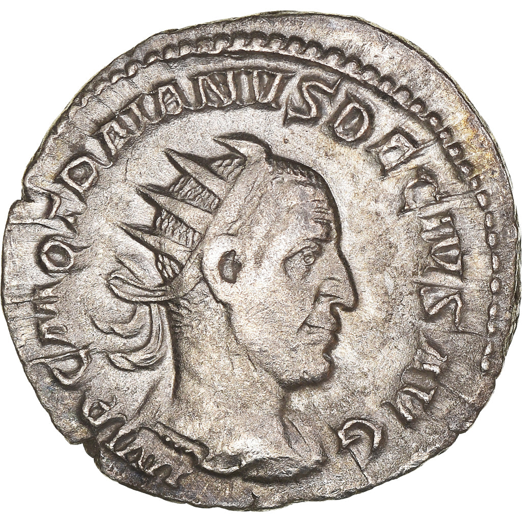 Coin, Trajan Decius, Antoninianus, 250, Roma, EF(40-45), Billon, RIC:12b