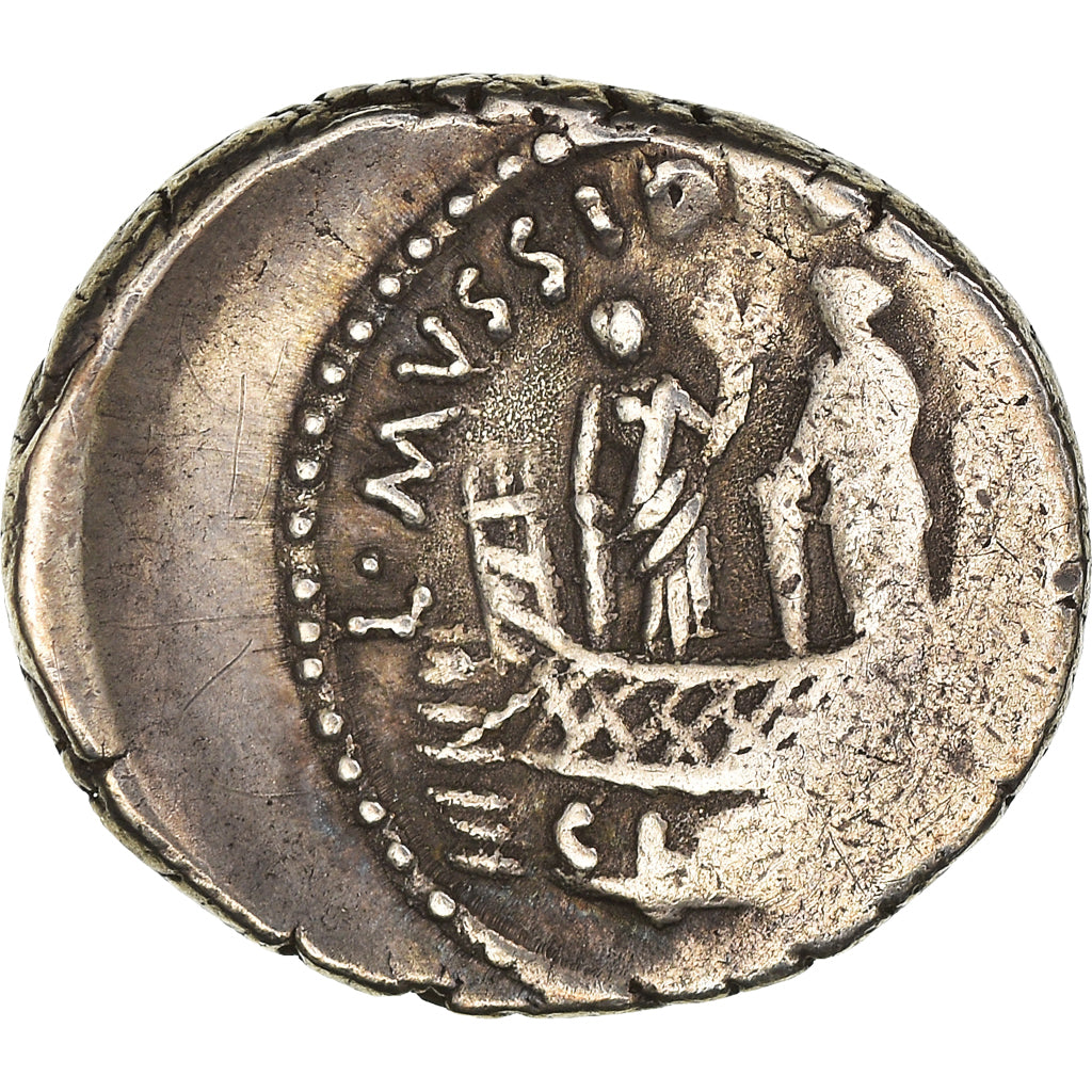 Coin, Mussidia, Denarius, 42 BC, Rome, VF(30-35), Silver, Crawford:494/42b
