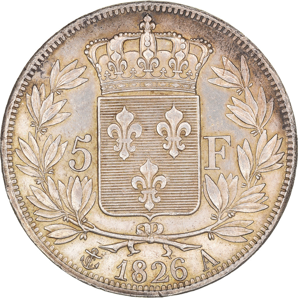 Coin, France, Charles X, 5 Francs, 1826, Paris, AU(55-58), Silver, KM:720.1