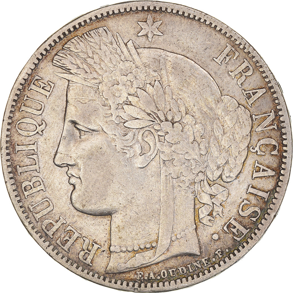 Moneta, Francia, Cérès, 5 Francs, 1870, Paris, BB, Argento, KM:819