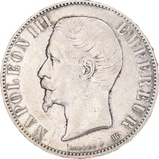 Munten, Frankrijk, Napoleon III, 5 Francs, 1855, Strasbourg, ZF, Zilver