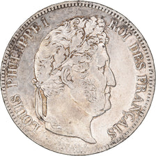 Munten, Frankrijk, Louis-Philippe, 5 Francs, 1834, Lyon, ZF+, Zilver, KM:749.4
