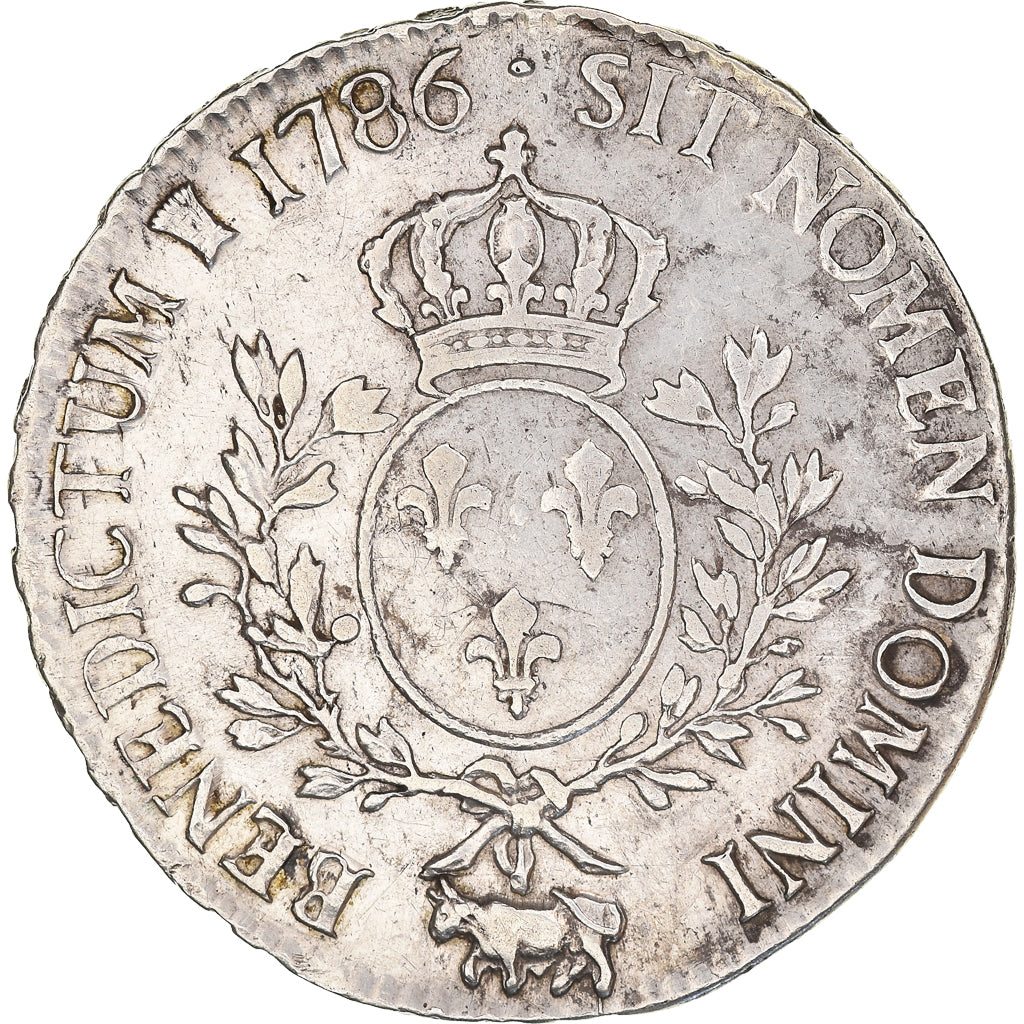 Moeda, França, Louis XVI, Écu de Béarn aux branches d'olivier, Ecu, 1786