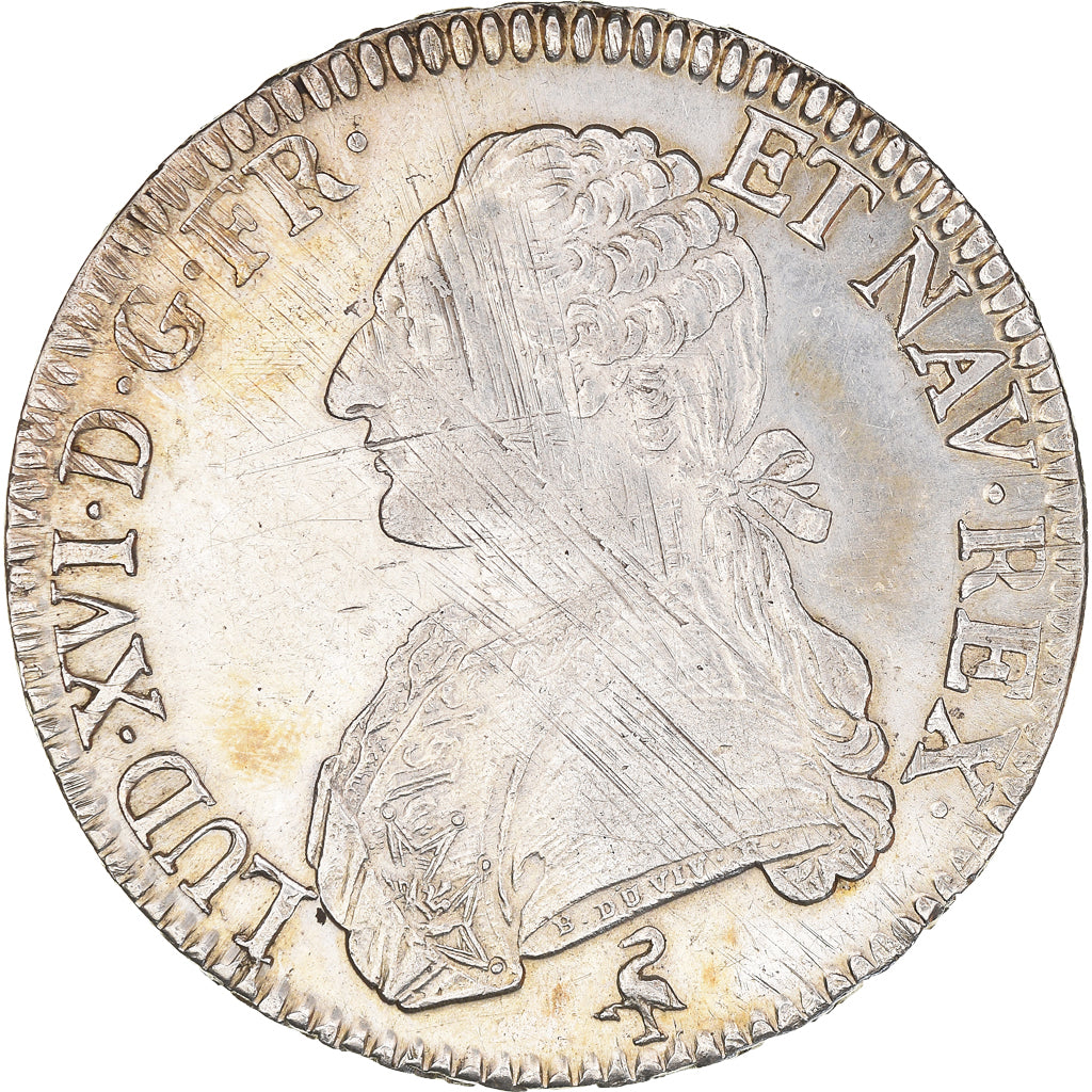 Münze, Frankreich, Louis XVI, Ecu aux branches d'olivier, 1790, Paris, SS+