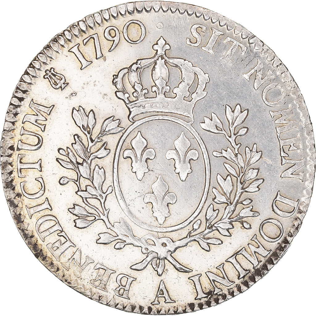 Münze, Frankreich, Louis XVI, Ecu aux branches d'olivier, 1790, Paris, SS+