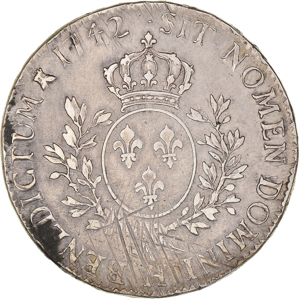 Monnaie, France, Louis XV, Écu au bandeau, Ecu, 1742, La Rochelle, TTB, Argent